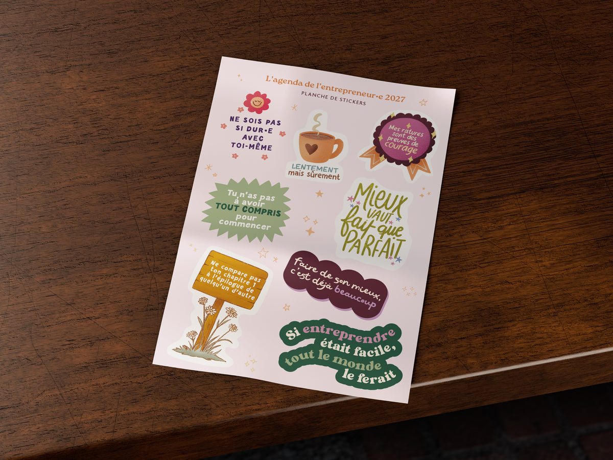 La planche de stickers