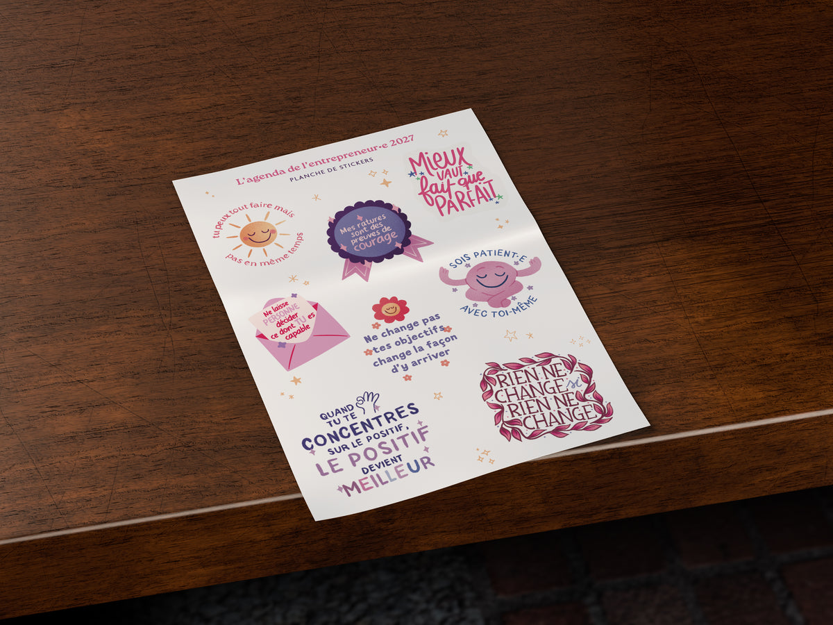 La planche de stickers
